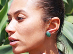 Sterling Silver Cable Jade Earring Studs