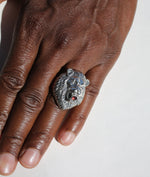Sterling Silver Red Garnet Lion Ring